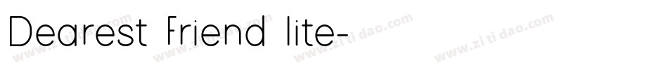 Dearest Friend lite字体转换